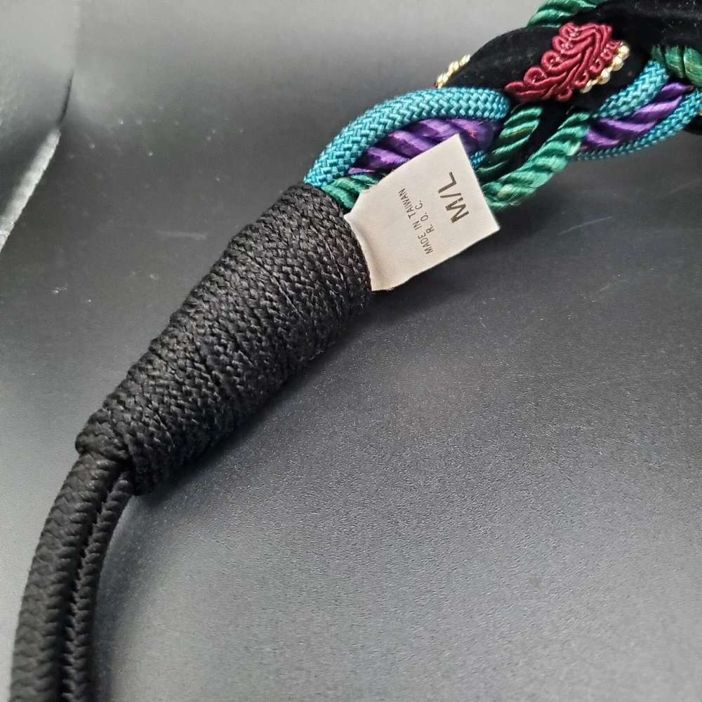 Vintage Colorful Braided Rope/ Cord Belt Size‎ M/L 33